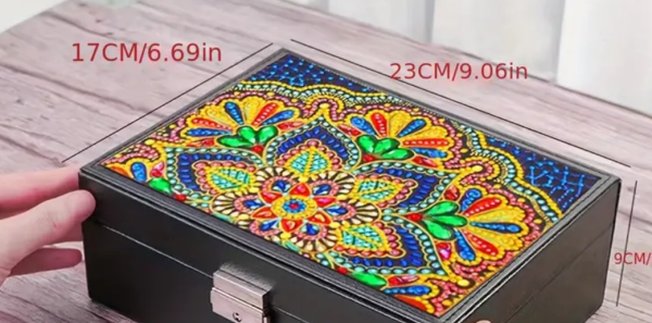 Diamond Painting Handgefertigte Holz Aufbewahrungsbox für Accessoires